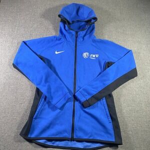 Nike Dri-FIT JWU Tennis Hoodie Jacket Full Zip Blue Black Athletic Mens Small